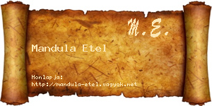 Mandula Etel névjegykártya