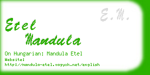 etel mandula business card